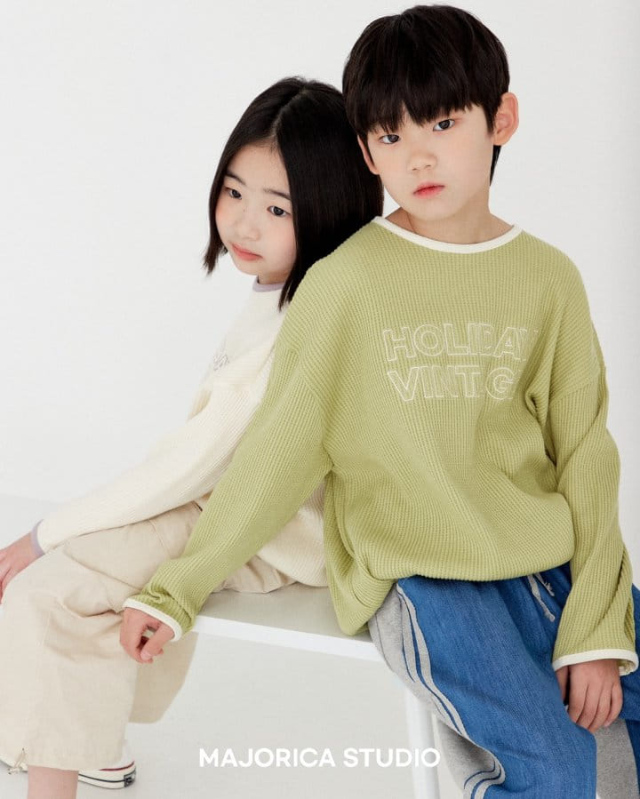 Majorica - Korean Children Fashion - #stylishchildhood - Waffle Sweatshirt - 2
