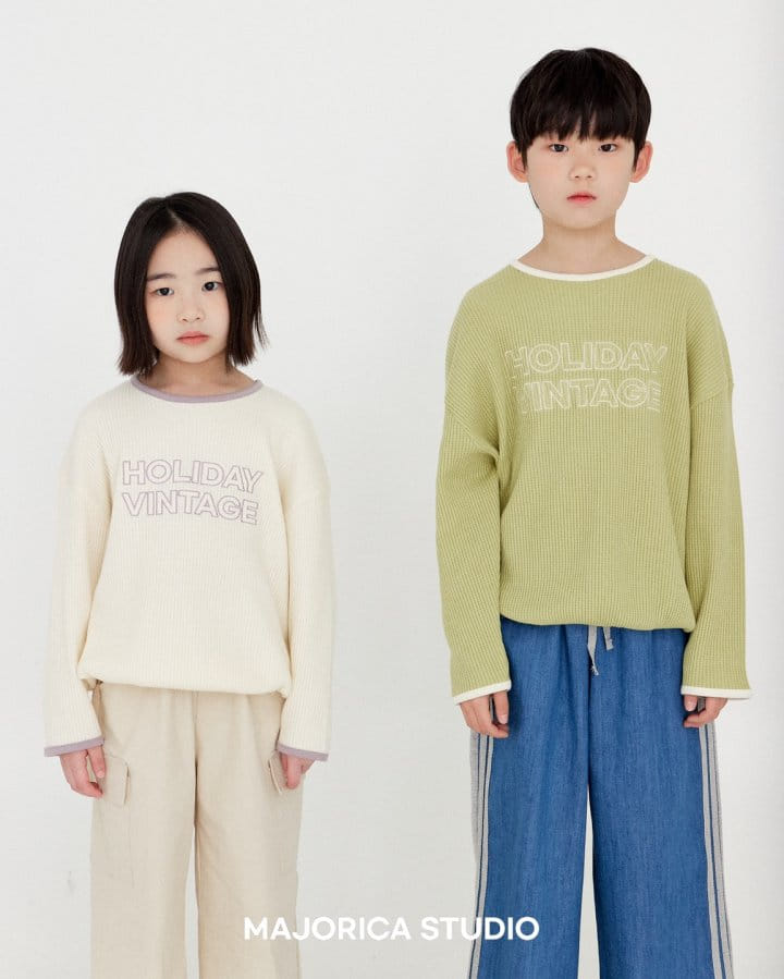Majorica - Korean Children Fashion - #toddlerclothing - Waffle Sweatshirt