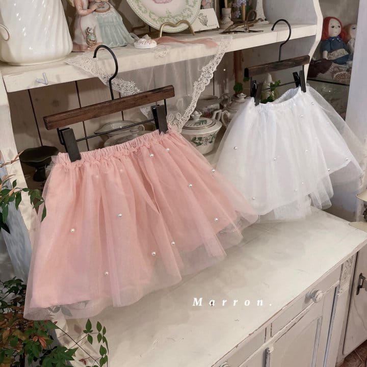Marron Kid - Korean Children Fashion - #childrensboutique - Pearl Skirt