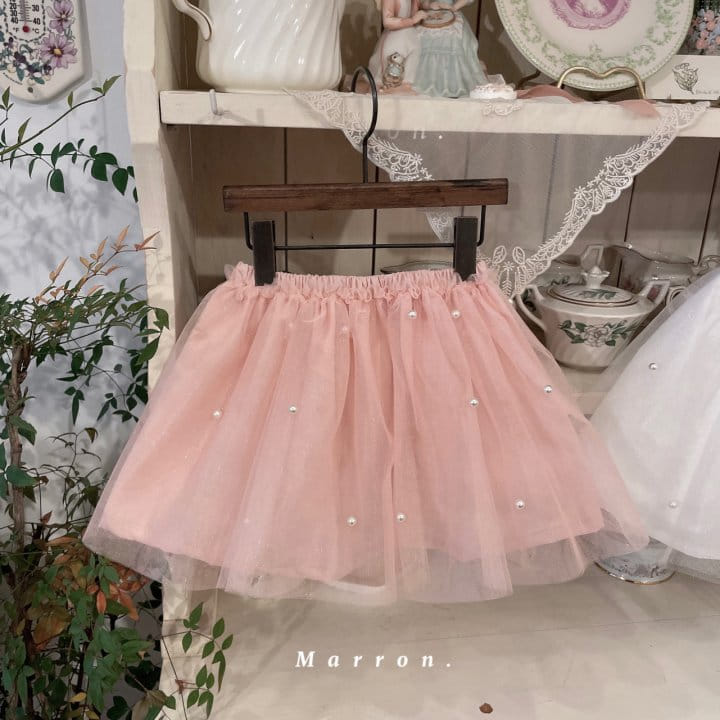 Marron Kid - Korean Children Fashion - #designkidswear - Pearl Skirt - 2