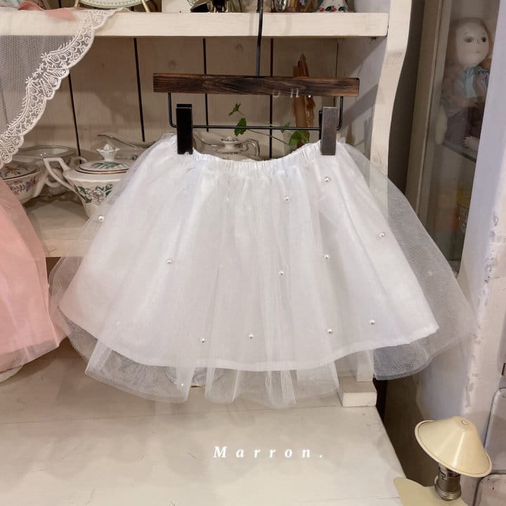 Marron Kid - Korean Children Fashion - #discoveringself - Pearl Skirt - 3