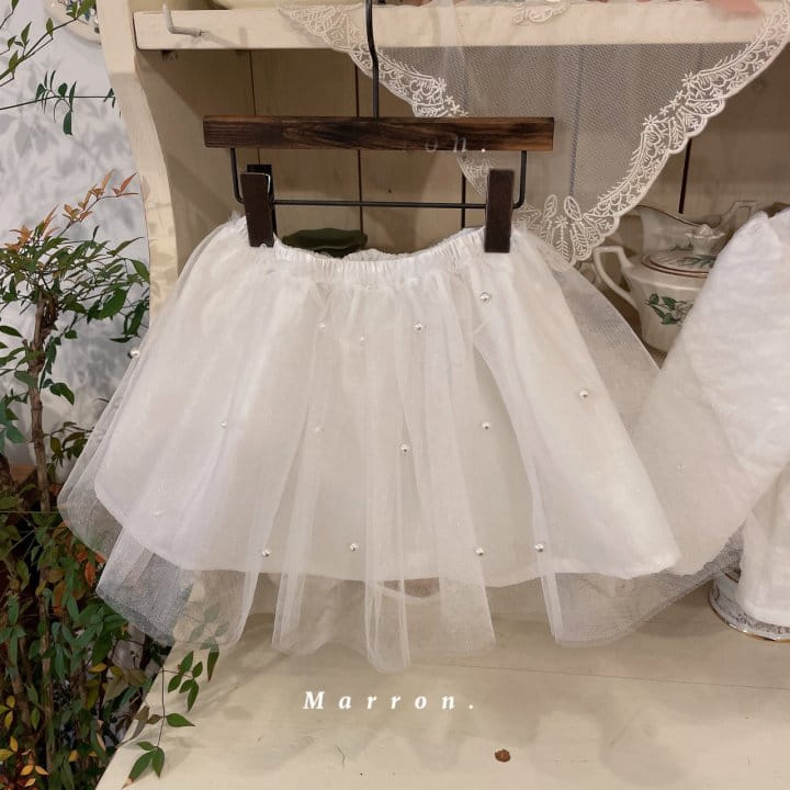 Marron Kid - Korean Children Fashion - #discoveringself - Pearl Skirt - 4