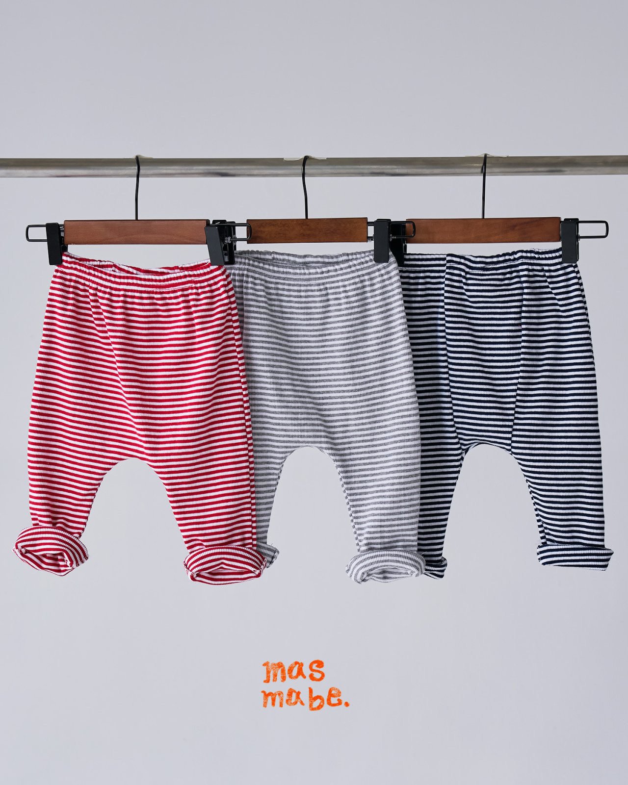 Masmabe - Korean Baby Fashion - #babyclothing - Stripes Leggings - 5