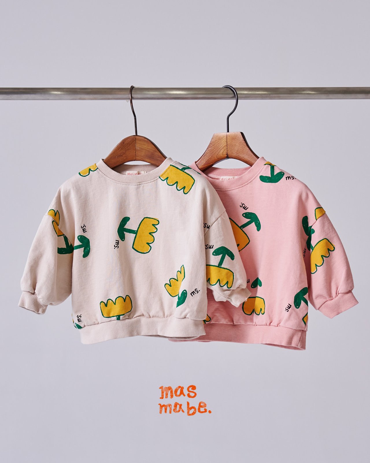 Masmabe - Korean Baby Fashion - #babyoutfit - Yellow Tulip Top Bottom Set - 2