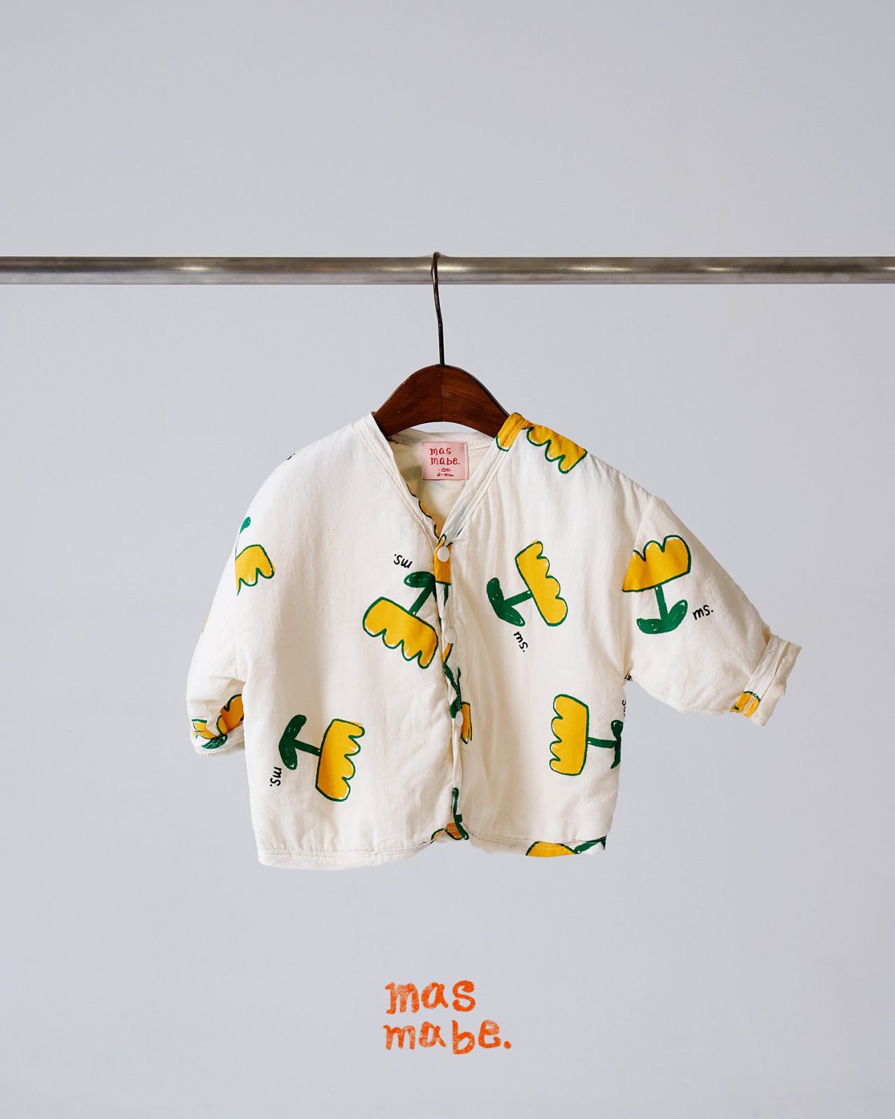 Masmabe - Korean Baby Fashion - #babyoutfit - Yellow Flower Jacket - 4