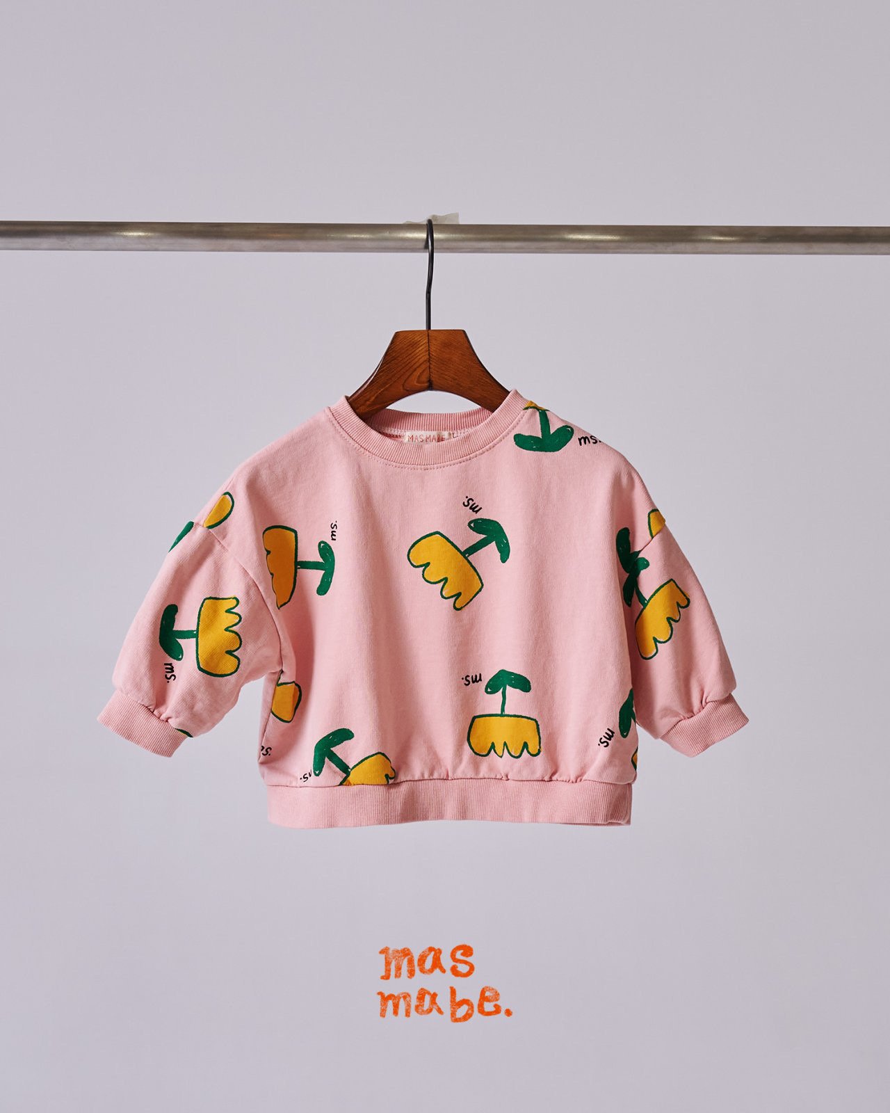 Masmabe - Korean Baby Fashion - #onlinebabyshop - Yellow Tulip Top Bottom Set - 7