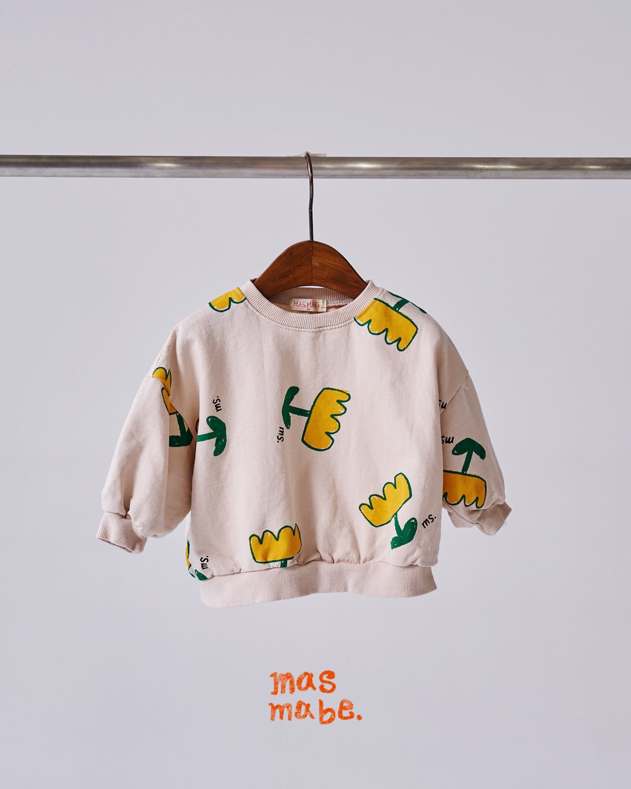 Masmabe - Korean Baby Fashion - #onlinebabyshop - Yellow Tulip Top Bottom Set - 6
