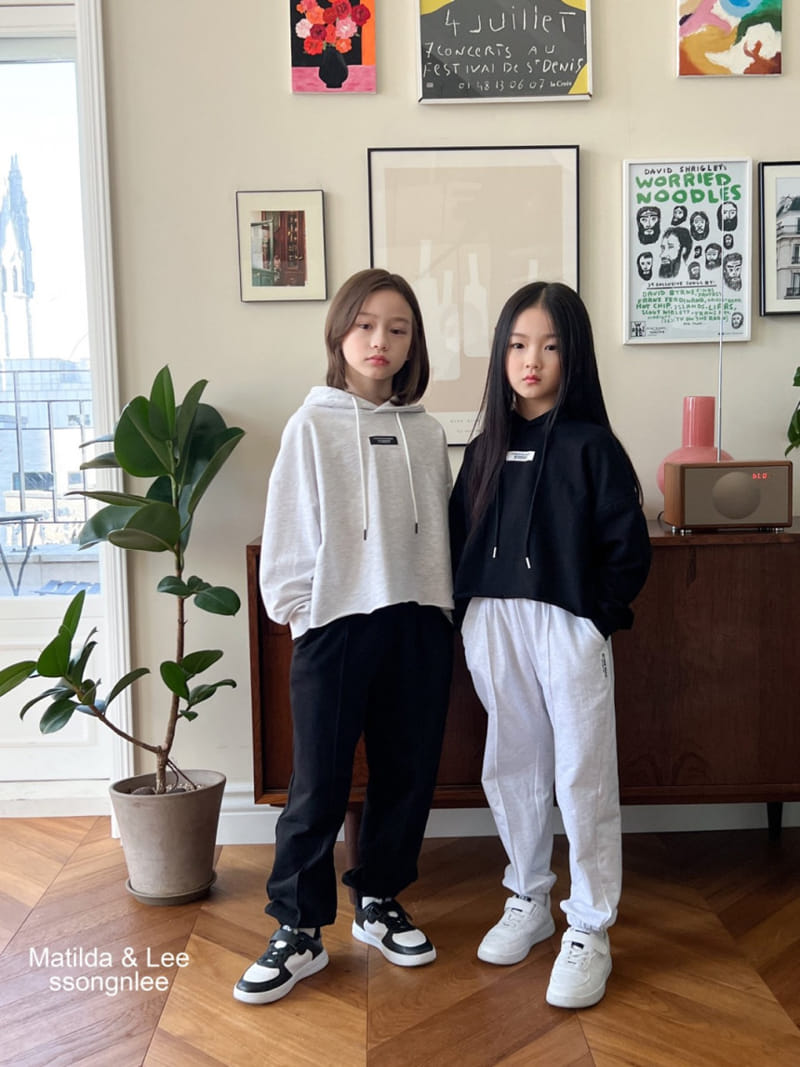 Matilda & Lee - Korean Children Fashion - #Kfashion4kids - Label Crop Hoody