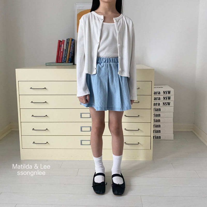 Matilda & Lee - Korean Children Fashion - #prettylittlegirls - Light Denim Skirt - 4
