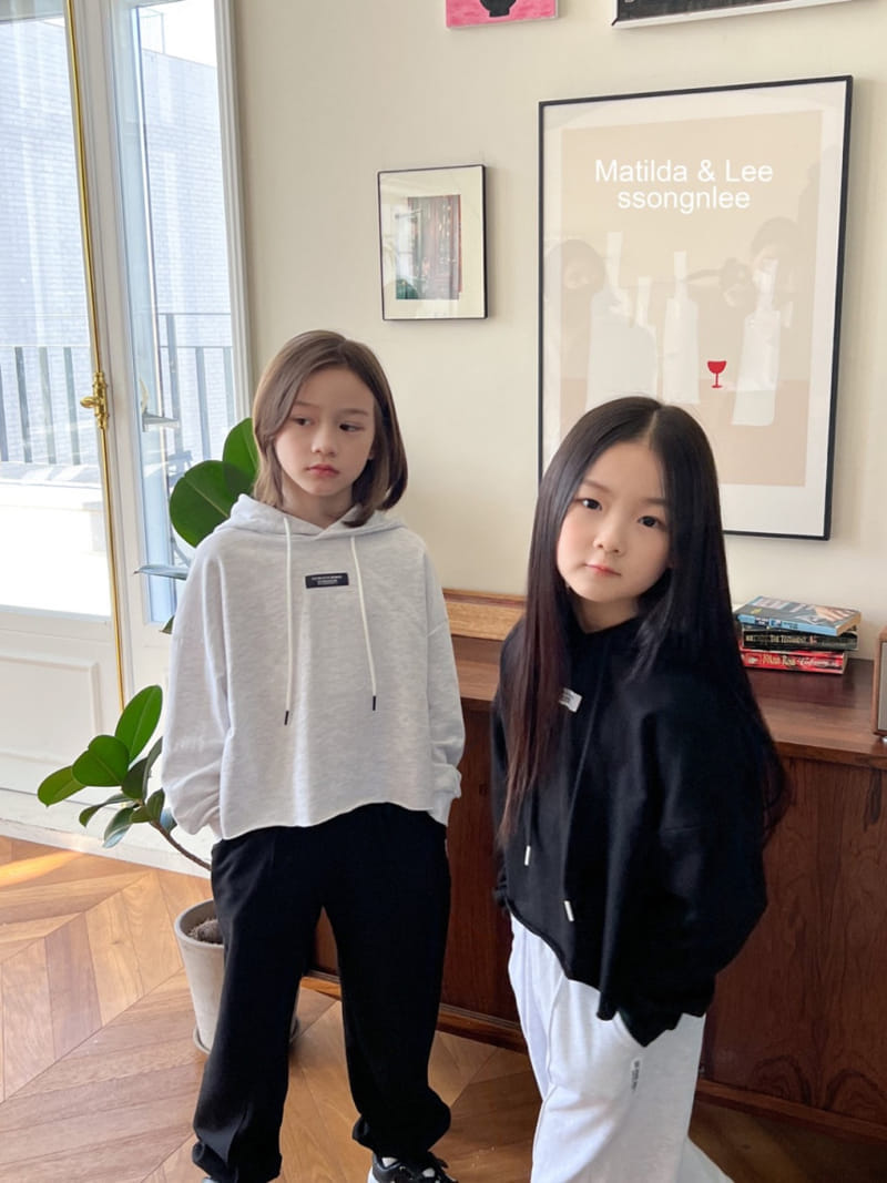 Matilda & Lee - Korean Children Fashion - #designkidswear - Label Crop Hoody - 11
