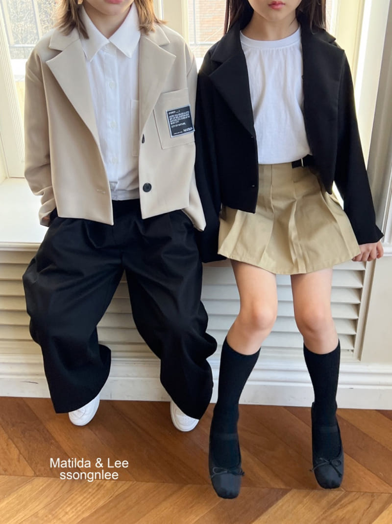 Matilda & Lee - Korean Children Fashion - #discoveringself - Crop Label Jacket - 10