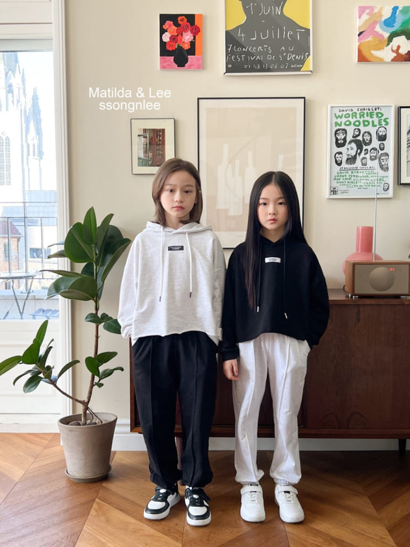 Matilda & Lee - Korean Children Fashion - #littlefashionista - Label Crop Hoody - 2