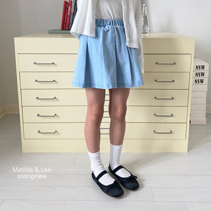 Matilda & Lee - Korean Children Fashion - #magicofchildhood - Light Denim Skirt