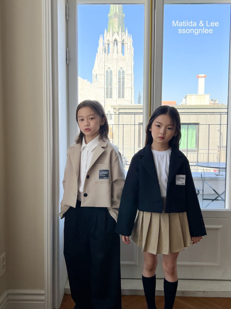 Matilda & Lee - Korean Children Fashion - #prettylittlegirls - Crop Label Jacket - 5