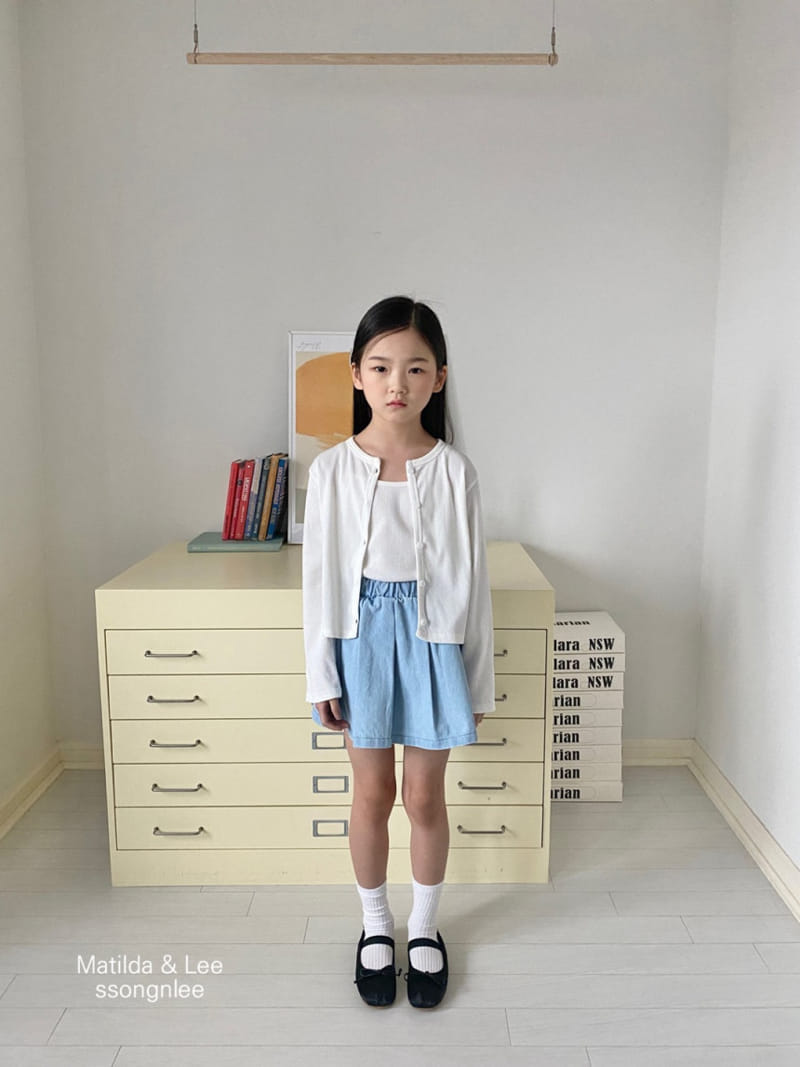 Matilda & Lee - Korean Children Fashion - #prettylittlegirls - Light Denim Skirt - 3