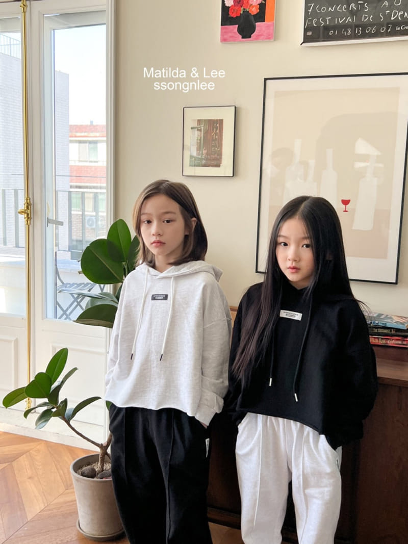 Matilda & Lee - Korean Children Fashion - #prettylittlegirls - Label Crop Hoody - 5