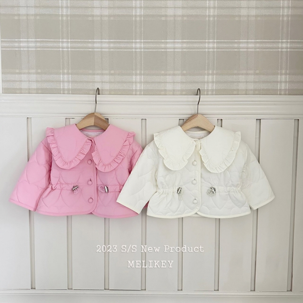 Melikey - Korean Children Fashion - #childrensboutique - Quilting Heart Jacket - 7