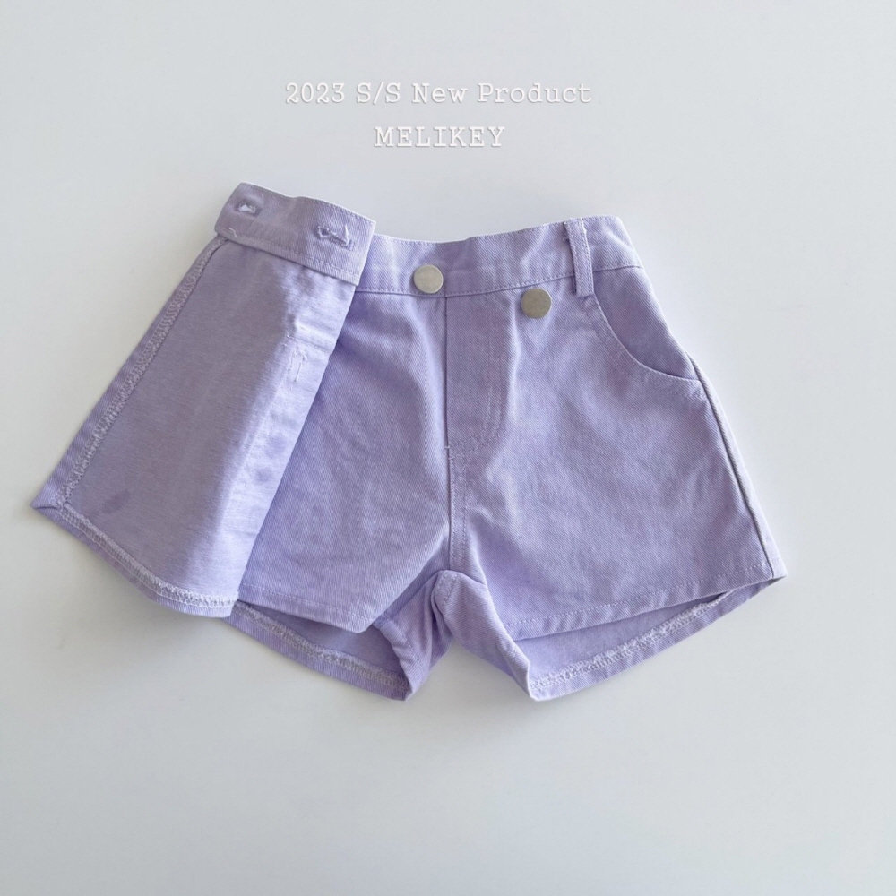 Melikey - Korean Children Fashion - #kidsstore - Pocket Wrap Shorts - 3