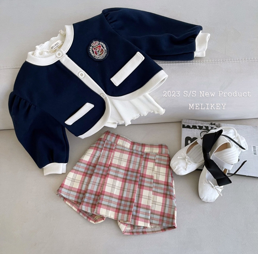 Melikey - Korean Children Fashion - #kidzfashiontrend - Color Bolero Cardigan With Wapen - 7