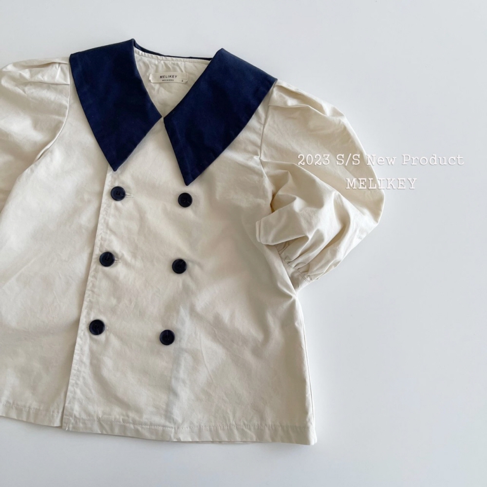 Melikey - Korean Children Fashion - #littlefashionista - Double Color Collar One-piece - 3