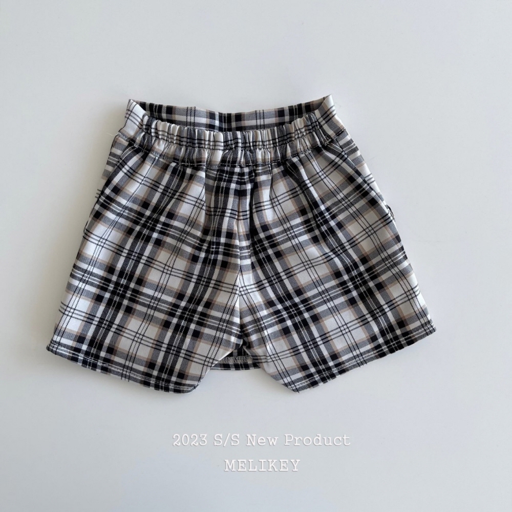 Melikey - Korean Children Fashion - #magicofchildhood - Sprinf Check Skirt Shorts - 3