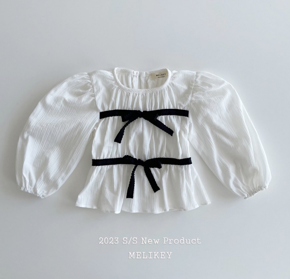 Melikey - Korean Children Fashion - #minifashionista - Ribbon Blouse