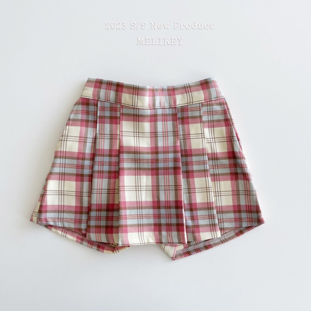 Melikey - Korean Children Fashion - #magicofchildhood - Sprinf Check Skirt Shorts - 4