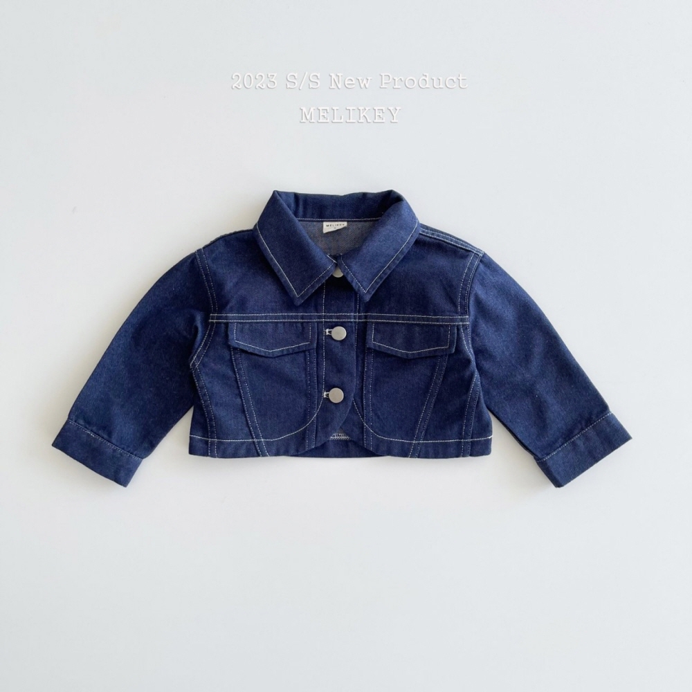Melikey - Korean Children Fashion - #todddlerfashion - Denim Bolero Jacket