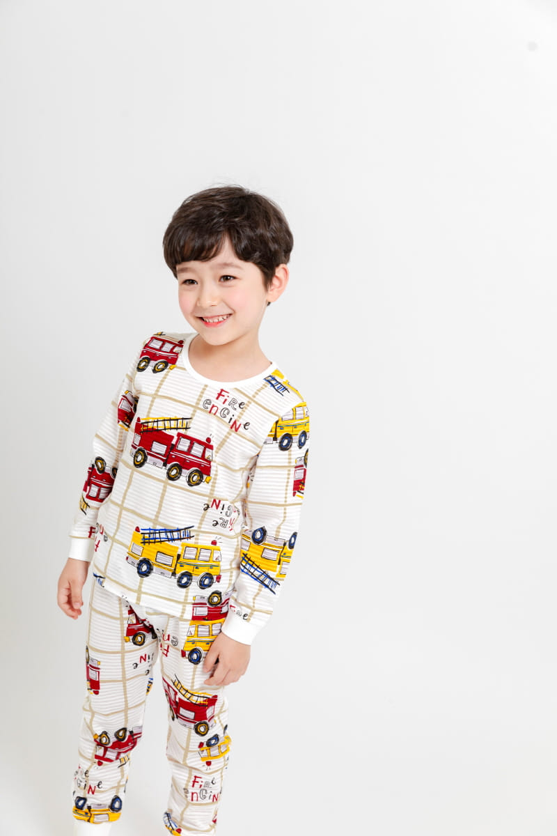 Mellis - Korean Children Fashion - #childrensboutique - Ladder Truck Jacquard 9 Easywear