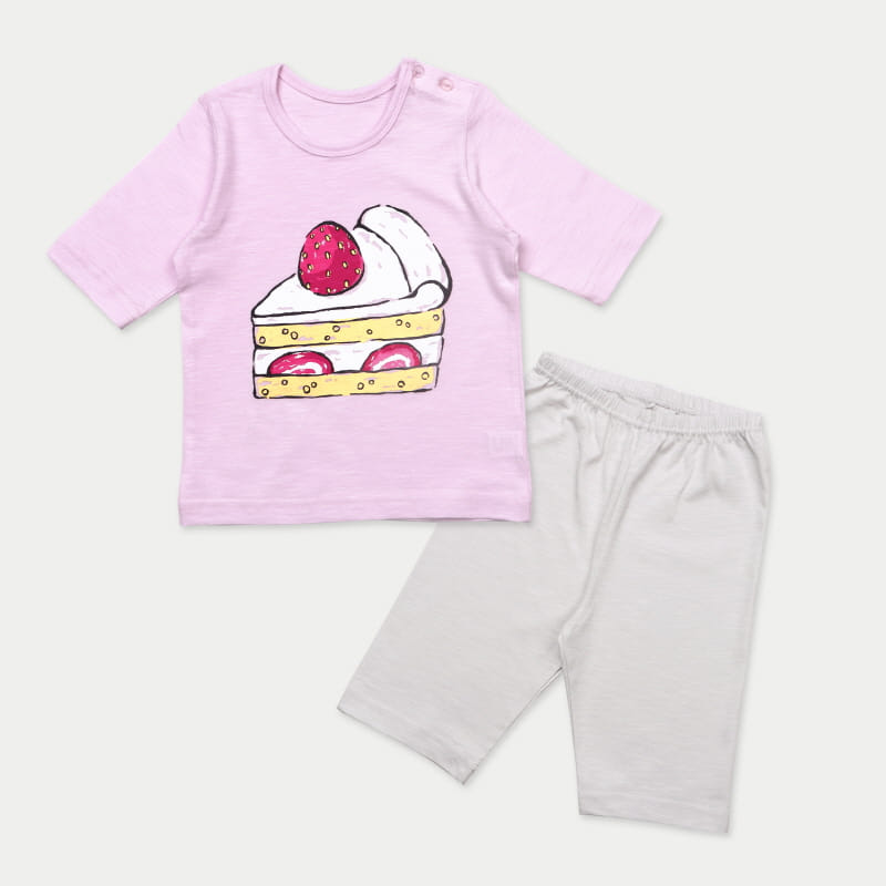 Mellis - Korean Children Fashion - #fashionkids - Strawberry Cake Modal Slac 7 Easywear