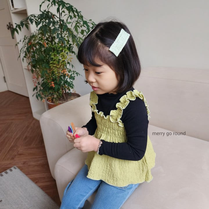 Merry Go Round - Korean Children Fashion - #stylishchildhood - Smocked Sleeveless - 4