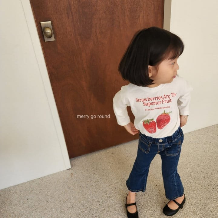 Merry Go Round - Korean Children Fashion - #childrensboutique - Strawberry Tee