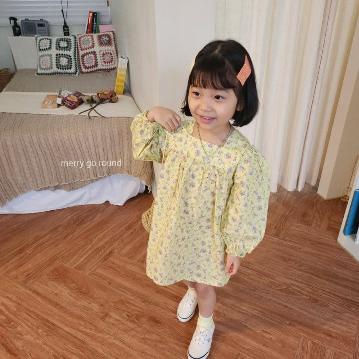 Merry Go Round - Korean Children Fashion - #designkidswear - Mini Flower One-piece - 4