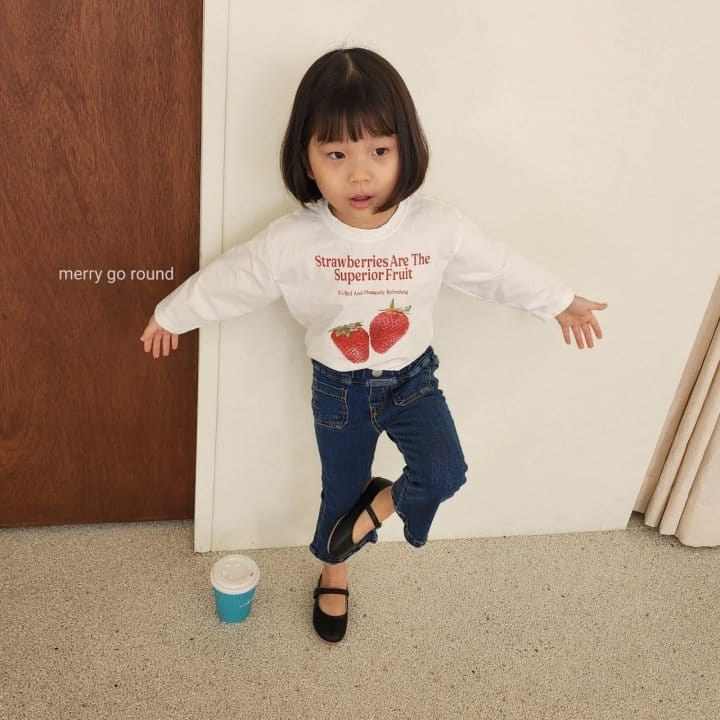 Merry Go Round - Korean Children Fashion - #discoveringself - Strawberry Tee - 3