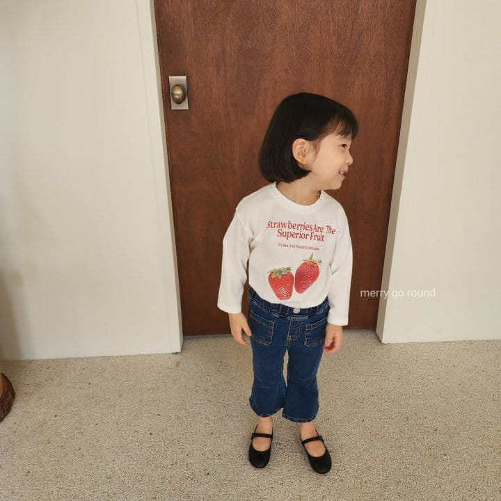 Merry Go Round - Korean Children Fashion - #discoveringself - Strawberry Tee - 4