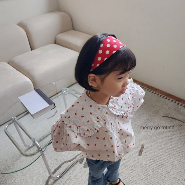 Merry Go Round - Korean Children Fashion - #fashionkids - Frill Collar Blouse - 3