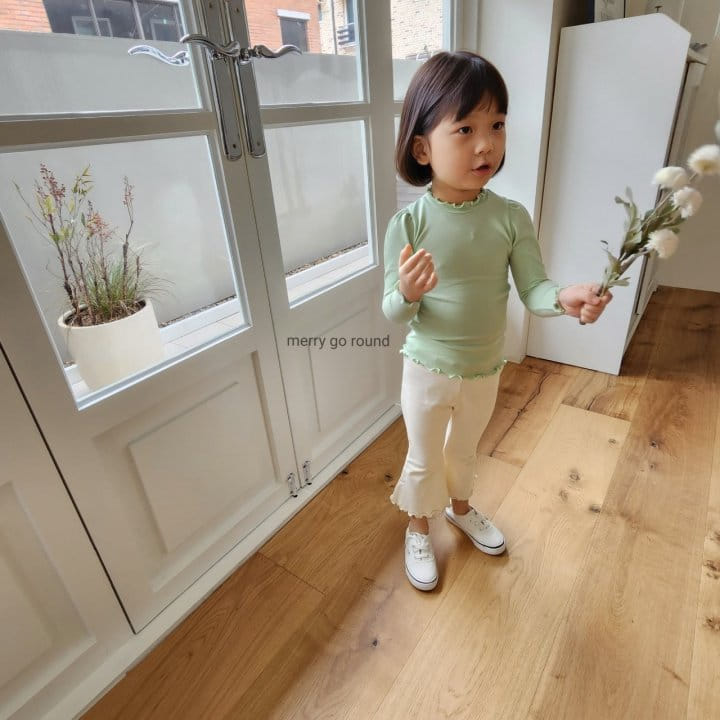 Merry Go Round - Korean Children Fashion - #discoveringself - Shirring Terry Tee - 4