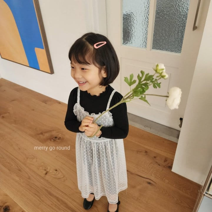 Merry Go Round - Korean Children Fashion - #fashionkids - Lace Mesh One-piece - 2