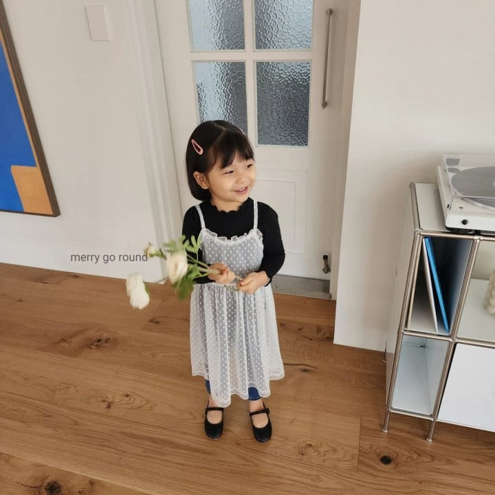 Merry Go Round - Korean Children Fashion - #kidsshorts - Lace Mesh One-piece - 3