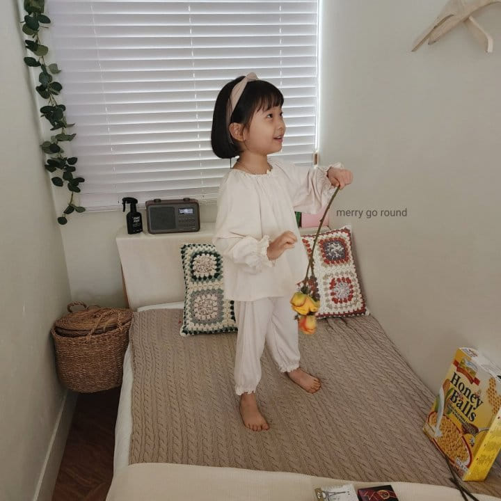 Merry Go Round - Korean Children Fashion - #kidsshorts - Ribbon Pajama Set - 11