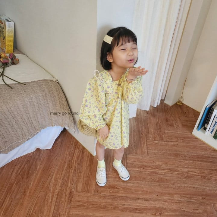 Merry Go Round - Korean Children Fashion - #kidsstore - Mini Flower One-piece - 7