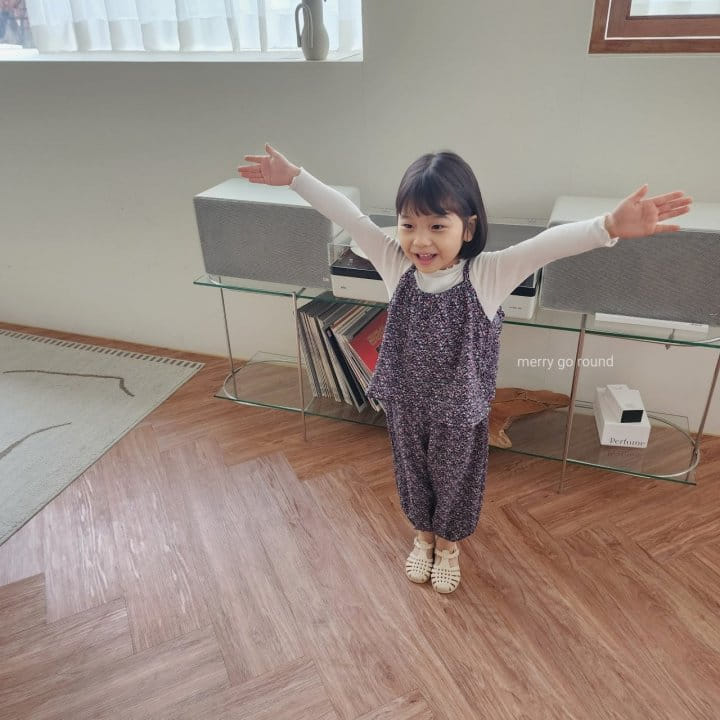 Merry Go Round - Korean Children Fashion - #magicofchildhood - Berry Sleeveless Top Bottom Set - 9