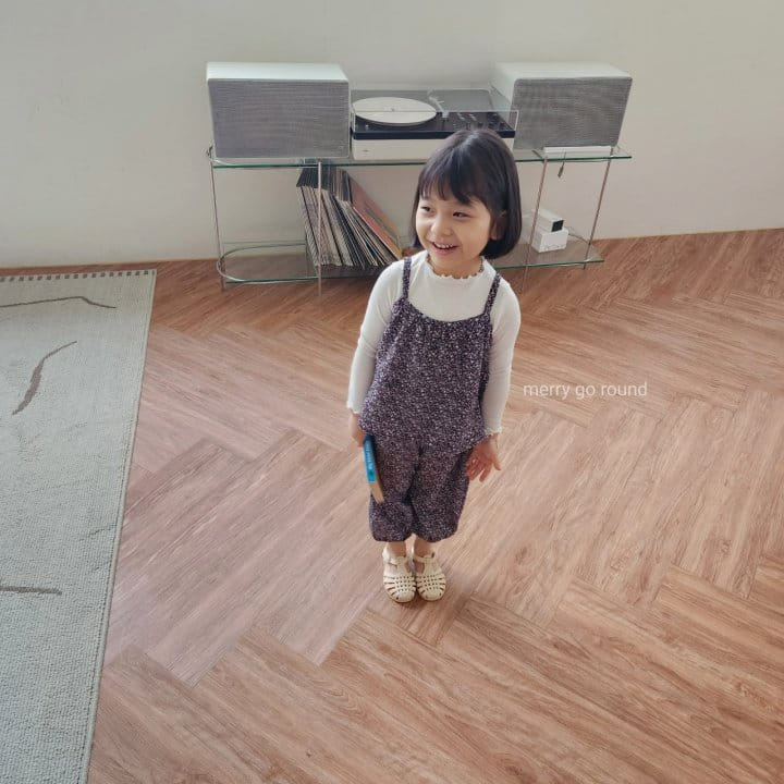 Merry Go Round - Korean Children Fashion - #prettylittlegirls - Berry Sleeveless Top Bottom Set - 11