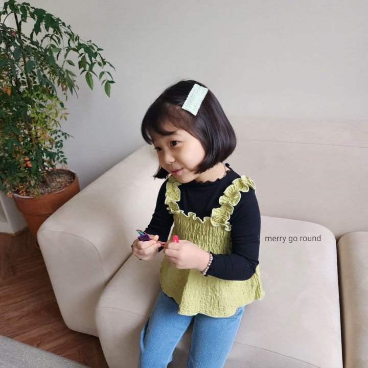 Merry Go Round - Korean Children Fashion - #stylishchildhood - Smocked Sleeveless - 3