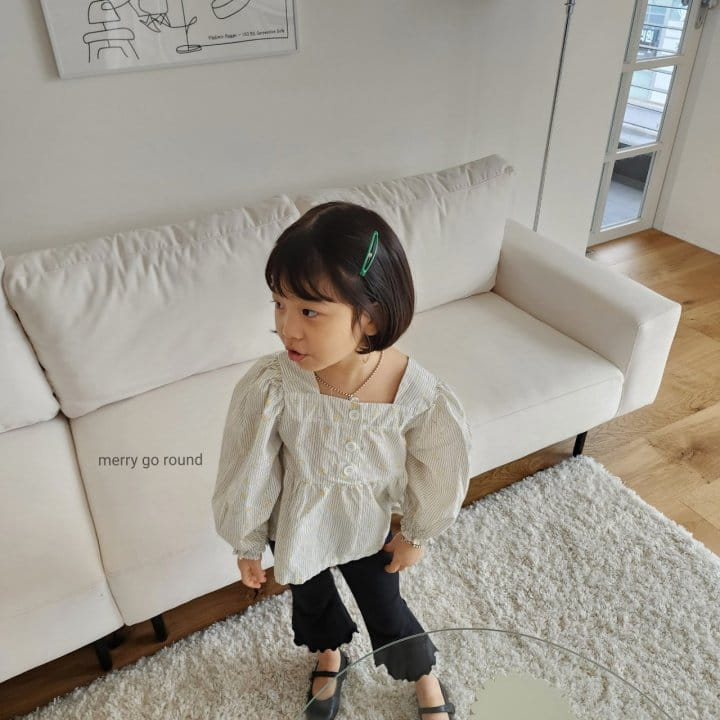 Merry Go Round - Korean Children Fashion - #todddlerfashion - Square Blouse - 9