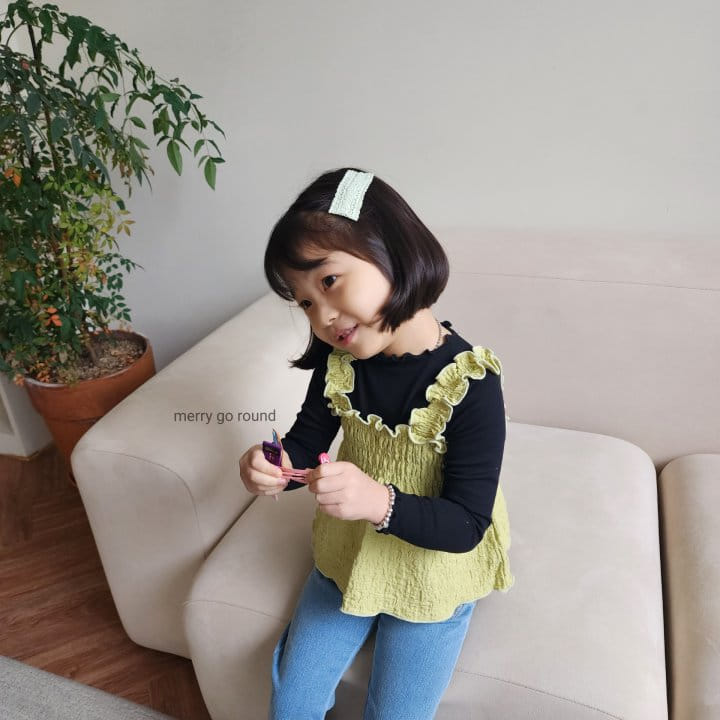 Merry Go Round - Korean Children Fashion - #toddlerclothing - Smocked Sleeveless - 2