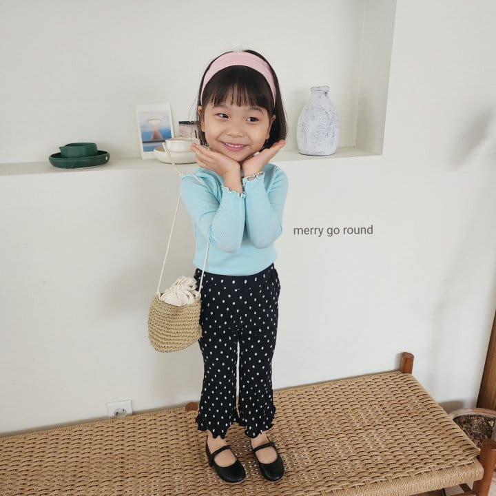 Merry Go Round - Korean Children Fashion - #toddlerclothing - Mini Rib Terry Tee - 9