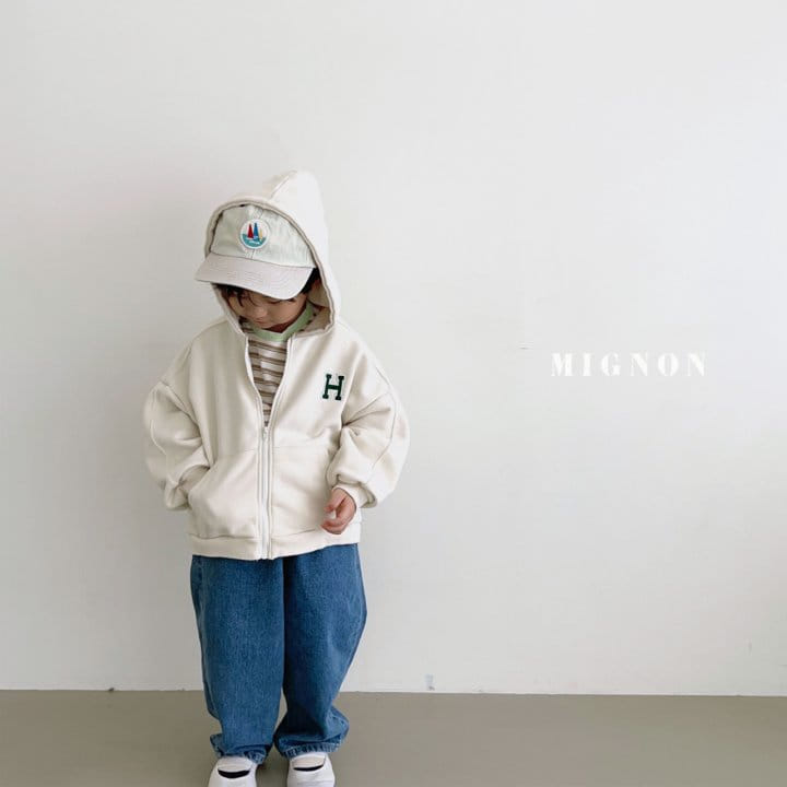 Mignon - Korean Children Fashion - #childofig - H Hoody Zip-up - 2