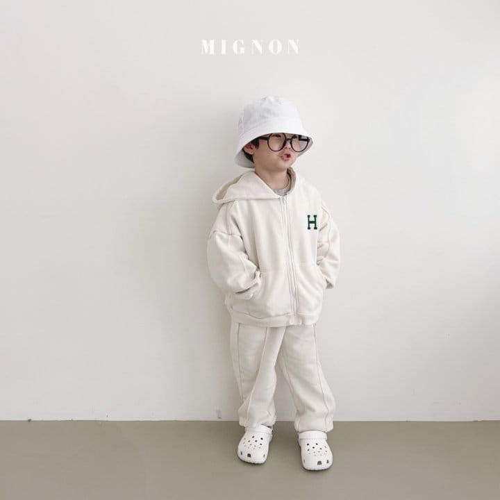 Mignon - Korean Children Fashion - #childofig - H Hoody Zip-up - 4