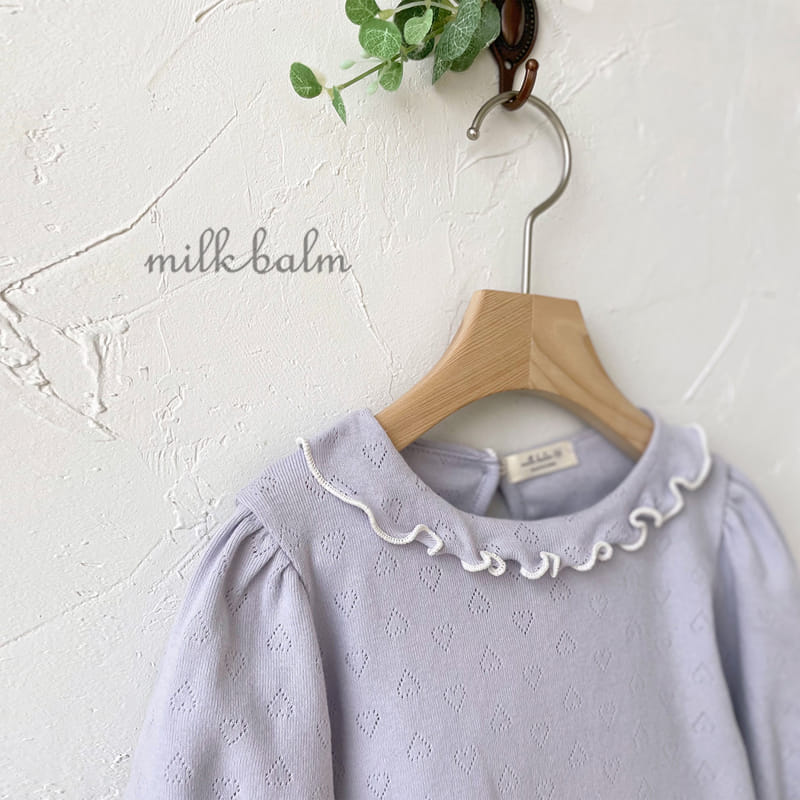 Milk Balm - Korean Children Fashion - #kidsshorts - Milk Eyelet Tee - 10